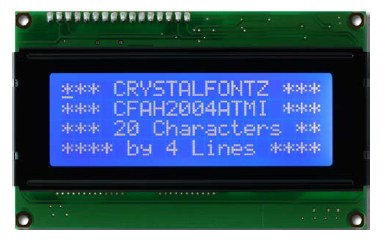 20x4 character LCD with blue backlight