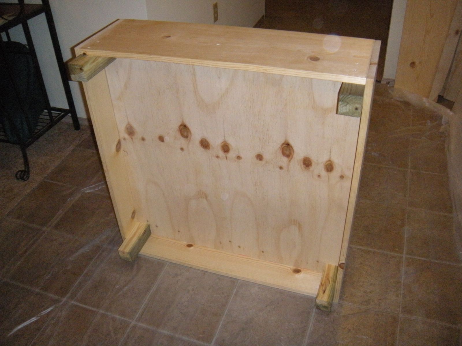 Finished table frame, bottom view